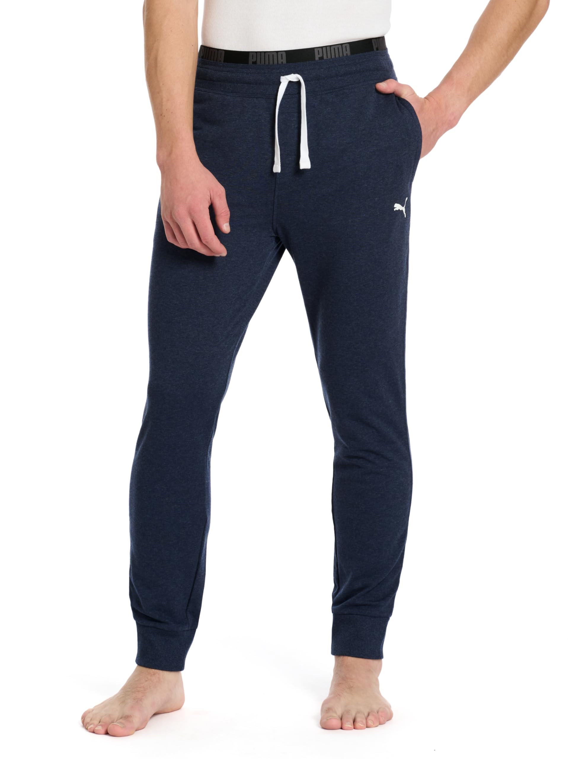 Men's French Terry Lounge Pant with Dual Band and Drawcord