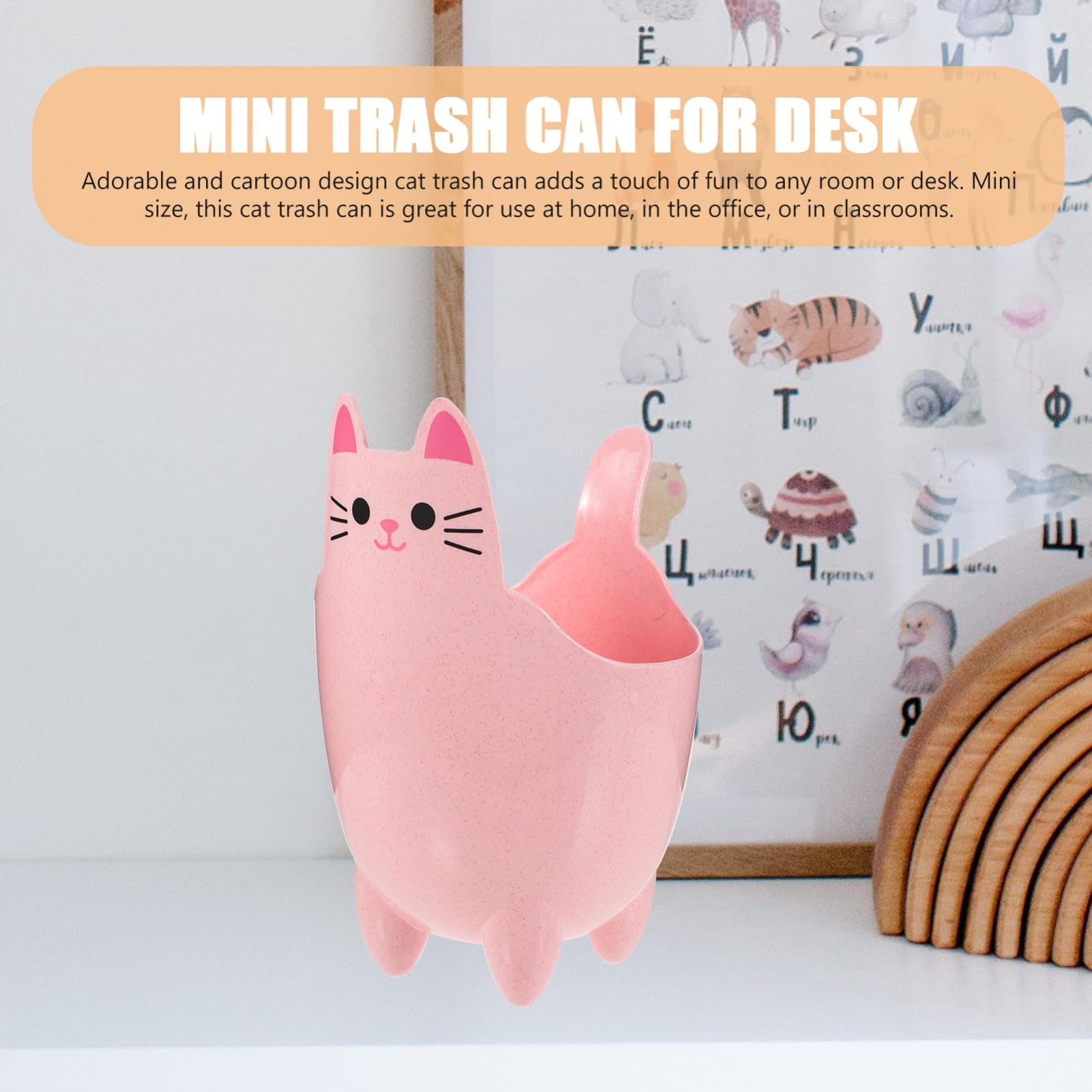 Cabilock Poubelle En Forme De Panda - Bac De Recyclage Et Stockage Des Déchets Kawaii à Clapet Auto - Plastique Avec Porte-litière Pour La Chambre