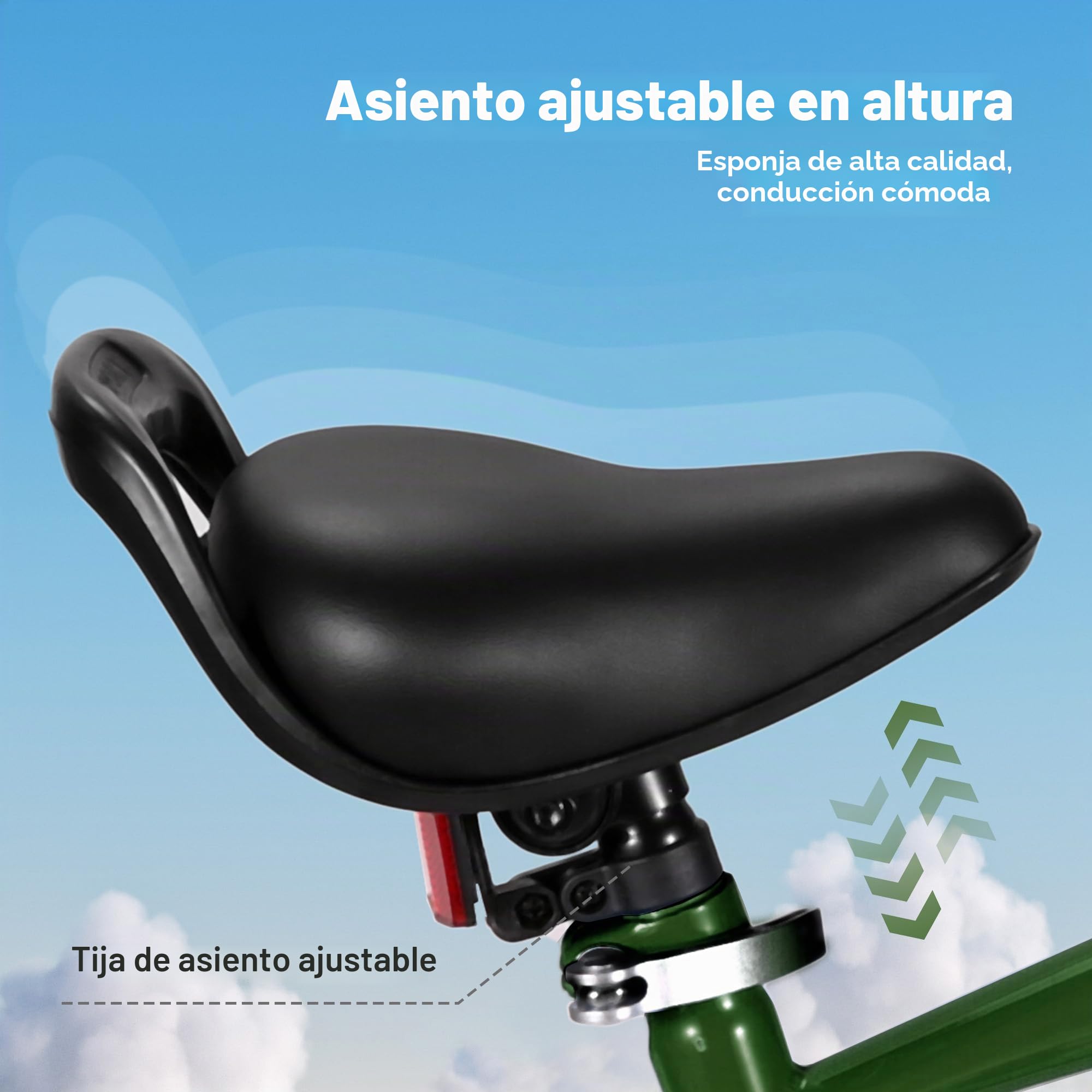 Bicicleta infantil de 14 pulgadas, bicicleta para niños y niñas con ruedas de apoyo, marco estable, asiento ajustable, freno de mano y freno de contrapedal, adecuada para conductores de 94 a 107 cm