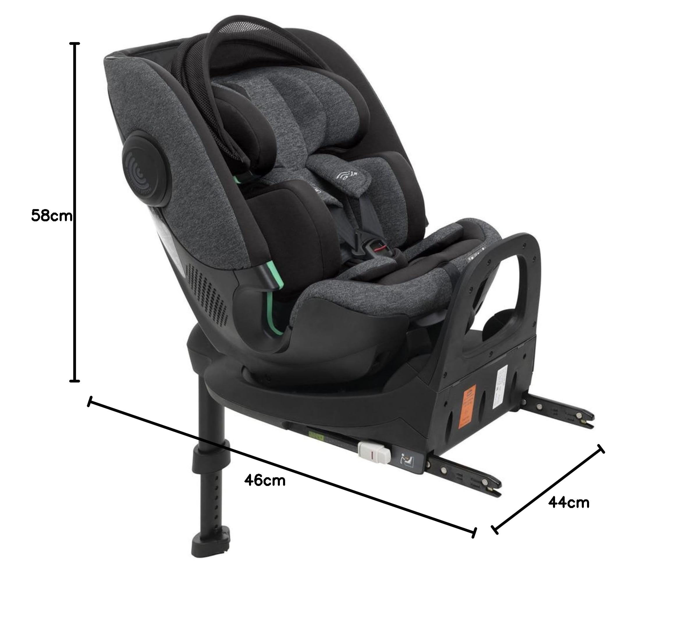 Fotelik samochodowy Gr. 0+/1/2/3 Bi-Seat i-Size Air z podstawą Black Air