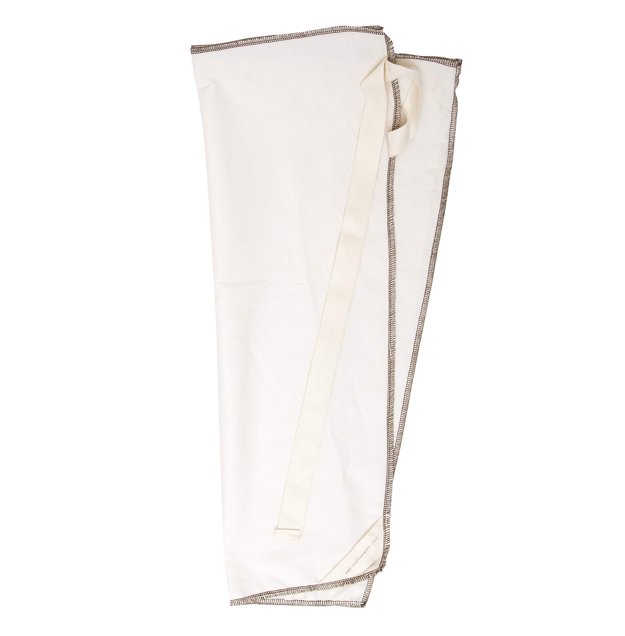 CoffeeSock Filtro de café reutilizable de algodón orgánico (Certificado por GOTS) 10 galones (Pack de 2) Natural