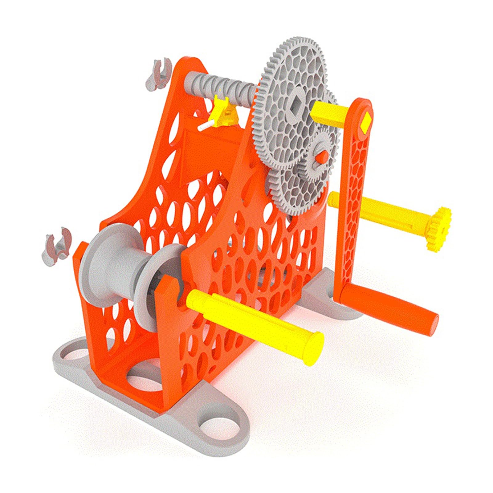 Korbowa rolka filamentu do drukarki 3D, szpula filamentu do drukarki 3D z korbą, odpowiednia do szpuli 1 kg i schludnego zwijania bez plątania (pomarańczowy, ręczny)