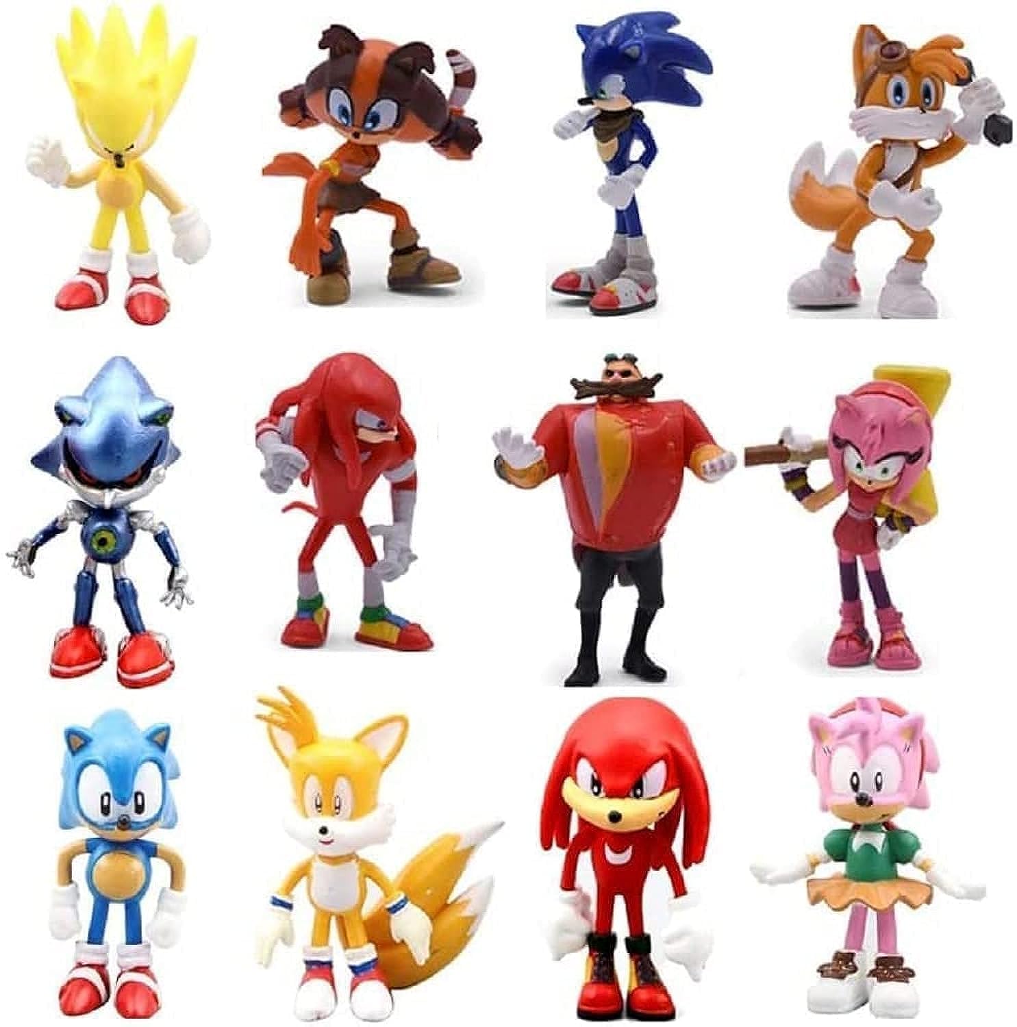 Sonic The Hedgehog Action Figures, 6/12 Pieces - 2.4in - Pack of 12 Pack of /12/