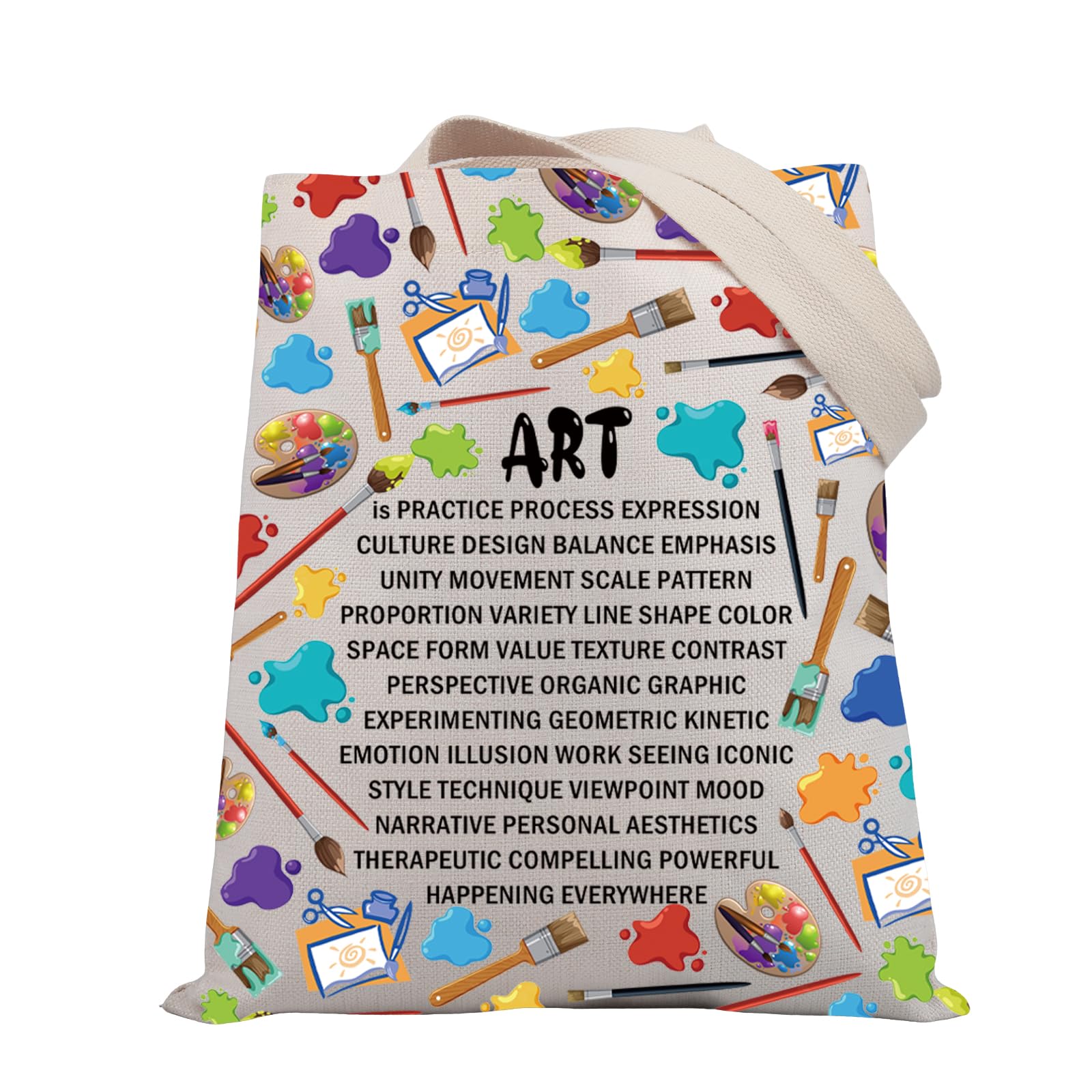 BDPWSS Art Teacher Tote Bag Art Lover Gift Artist Painters Gifts Artist Themed Gifts Teacher Appreciation Shoulder Bag