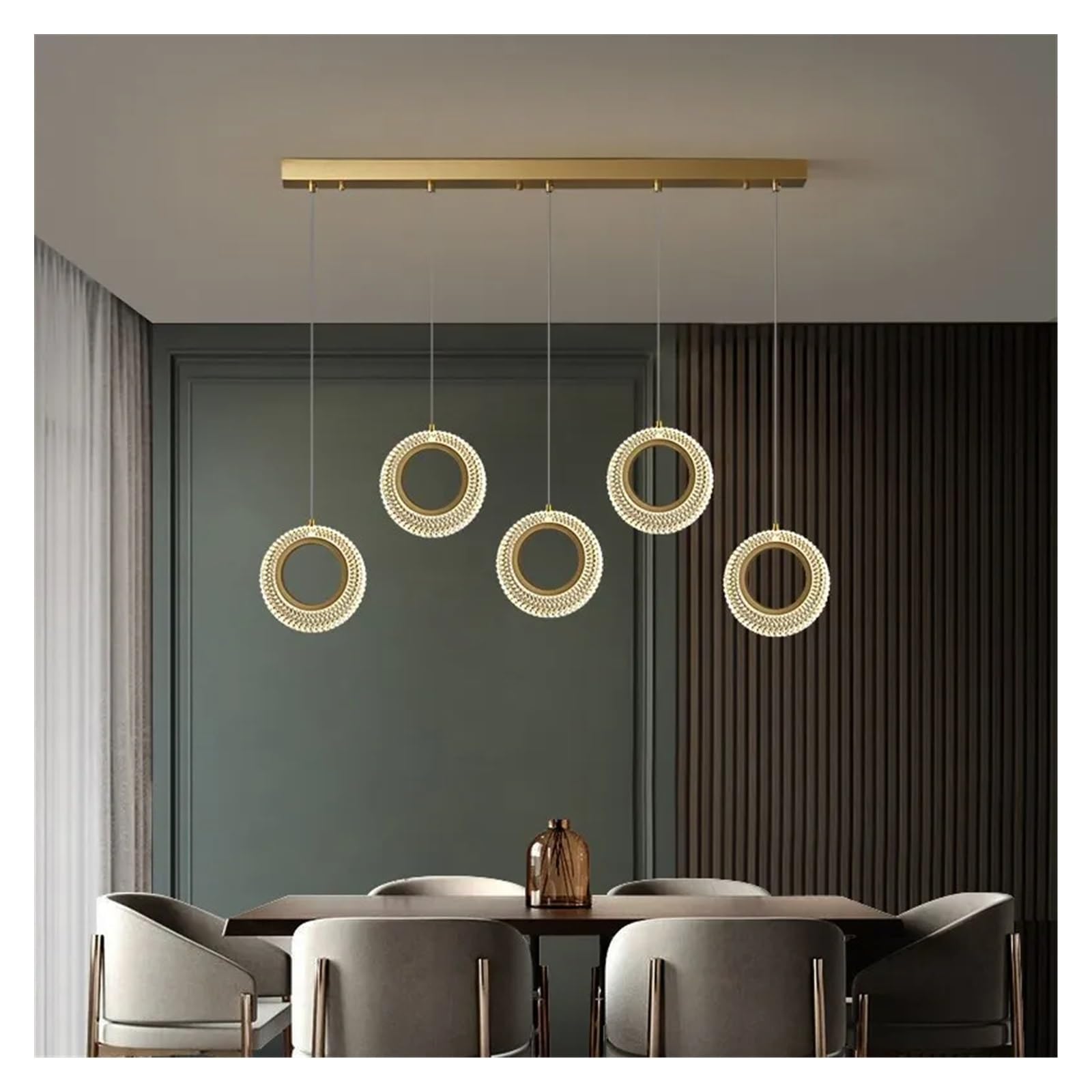 PCXEHUYP Chandelier Crystal Villa Duplex Building - Spiral Staircase Light Ring Long Pendant Loft Lamp