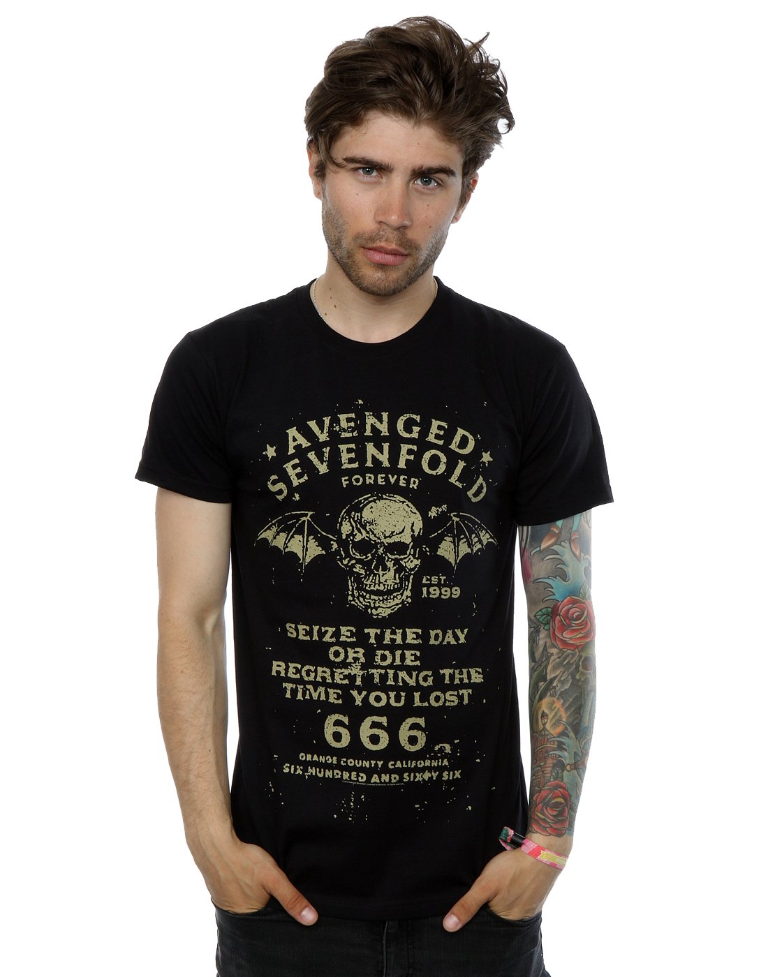 Avenged Sevenfold Seize the Day T Shirt (Black) - Large