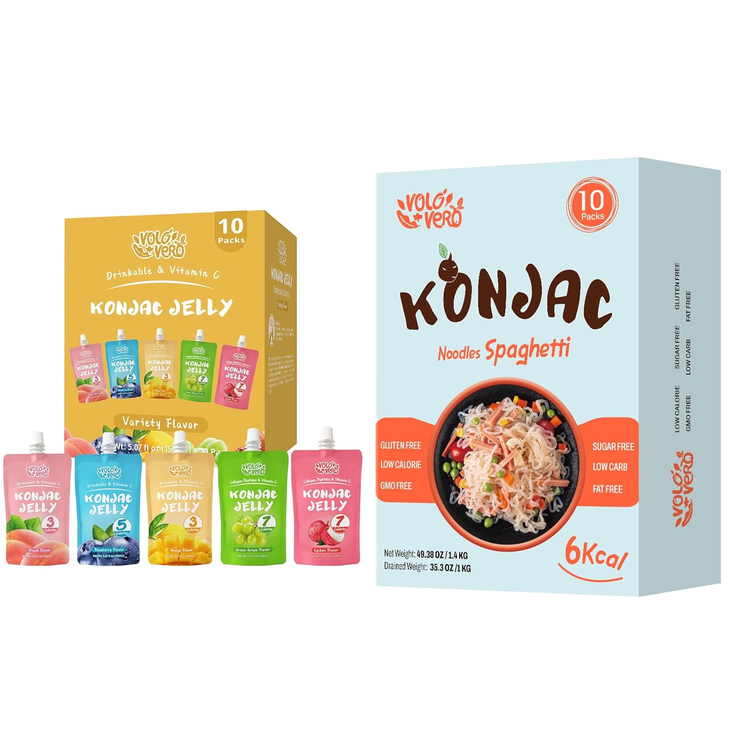 Fideos Konjac Spaghetti VOLO VERO Pack x 10