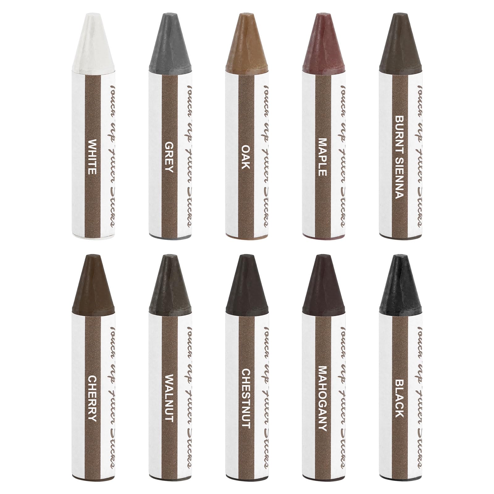 uxcell Wood Filler Stick, 10 Pcs Wax Sticks Wood Touch Up Markers, Furniture Crayons for Scratches Holes Crack Tables Desks Wooden Floors Repair Cover