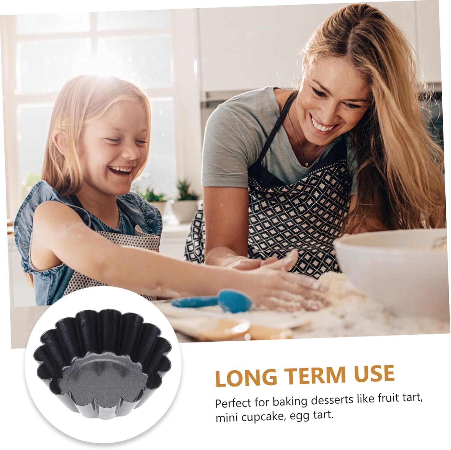 SOLUSTRE 12-Piece Non-Stick Carbon Steel Mini Flower Tart Pans for Baking DIY Cupcake Molds Reusable Tart Muffin Cup Set for Home Cooking and Dessert Preparation
