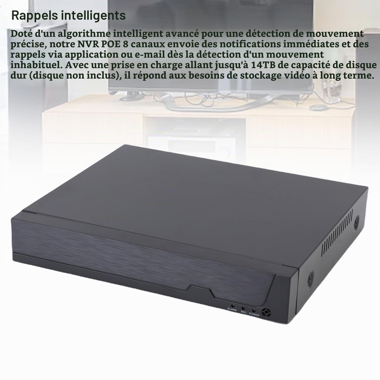 4K 8CH POE NVR H.265 Réseau De Sécurité Enregistreur Vidéo, Hybride CCTV DVR, Appuis jusqu'à 4pcs 4K 5MP 4MP 3MP 1080P Caméras IP, USB De Sauvegarde VGA HD (Prise UE)