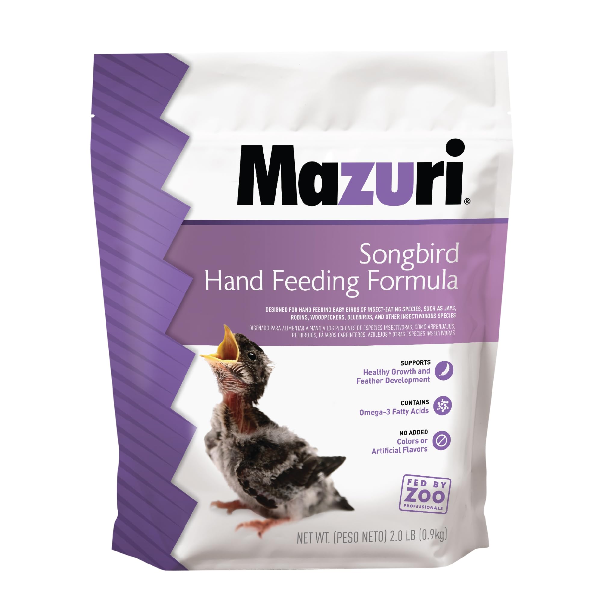 Mazuri | Songbird Hand Feeding Formula for Baby Birds | 2 Pound (2 LB) Bag