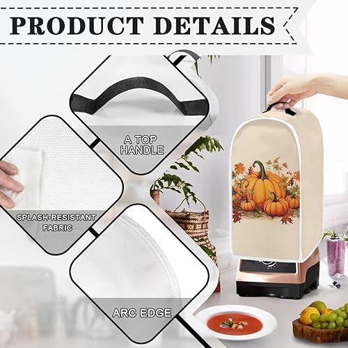 Miniatura 4 de NETILGEN Cubierta para licuadora, cubierta para electrodomésticos de cocina, antihuellas dactilares, a prueba de polvo, resistente a las manchas,