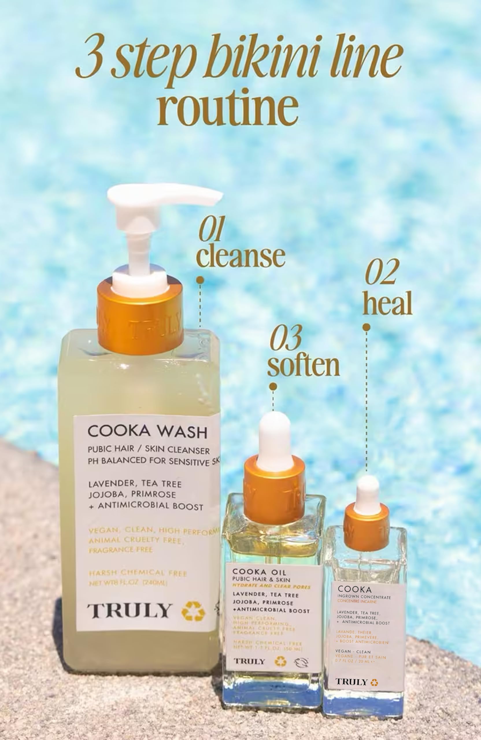 Truly Cooka Collection | Soothing & Hydrating Treatment for Sensitive Areas | Prevents Irritation and Ingrown Hair in Bikini Line & Intimate Areas