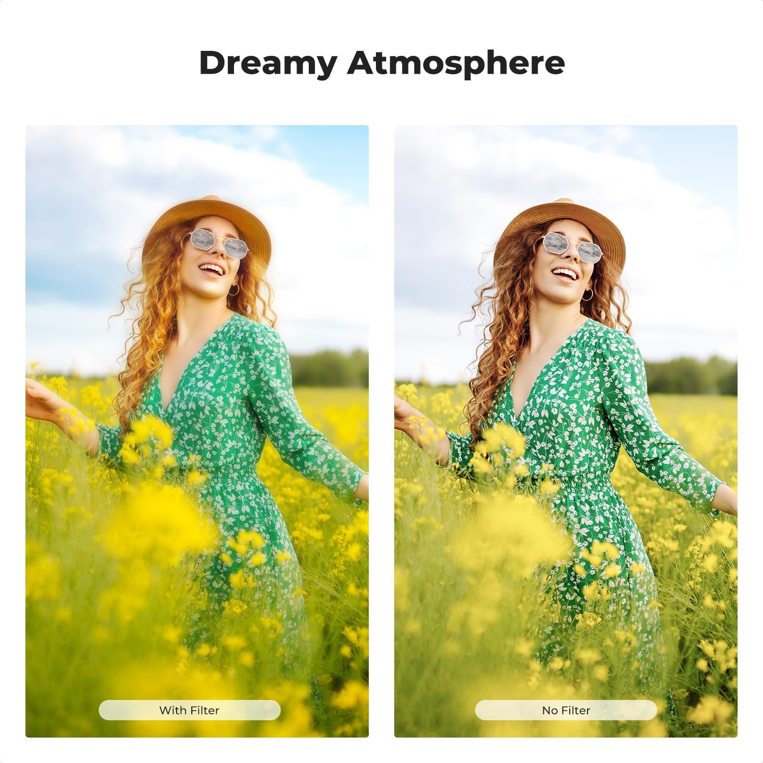 K&F CONCEPT 82mm Black Diffusion 1/4 & Circular Polarizing in-1 Filter Pro Mist Cinematic Polarizer Effect Filter with 18-Layer Coating for Camera Lenses (K-Series)