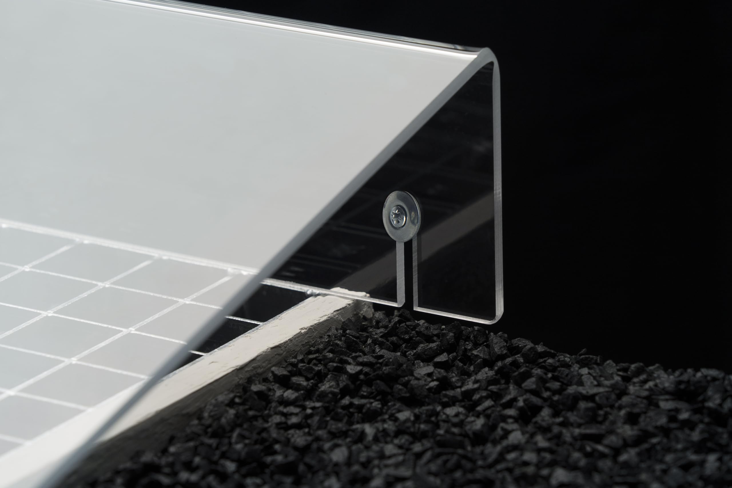 Lichtschachtabdeckung/Kellerschachtabdeckung/Regenschutz aus Acrylglas AcryS-90x45 der einfache Regenschutz