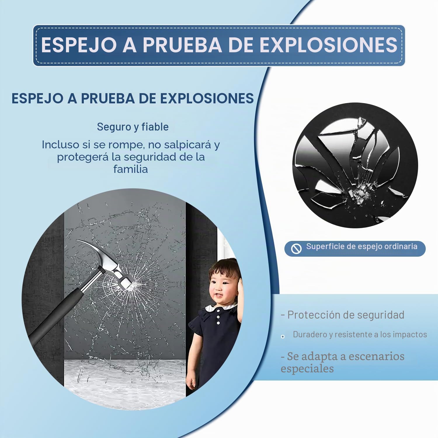 Espejo De Baño Montado En La Pared - Espejo De Tocador Ovalado Espejos De Vidrio Templado(Size:50 * 70cm,Color:Black)