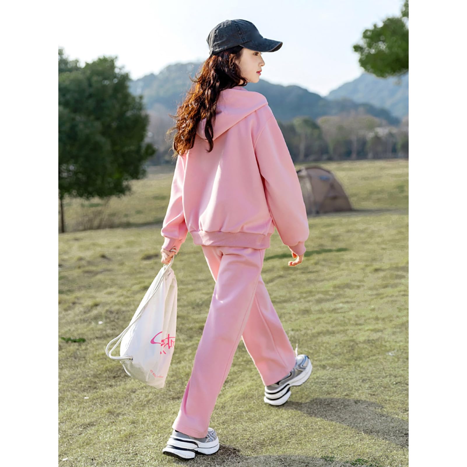 amropi Filles Ensemble de Survêtement Veste à Capuche et Jogging Pantalon 2 pièces Sport Vêtement pour 3-13 Ans
