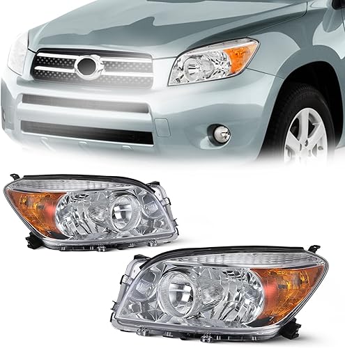 Para 2006 2007 2008 Toyota RAV4 montaje de faros halógenos faro conductor+lado pasajero reemplazo TO2518106 TO2519106 TO2519106