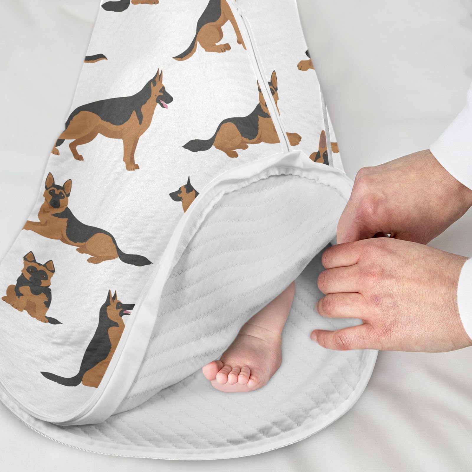 Amazon.com: vvfelixl German Shepherd Dog Baby Wearable Blanket