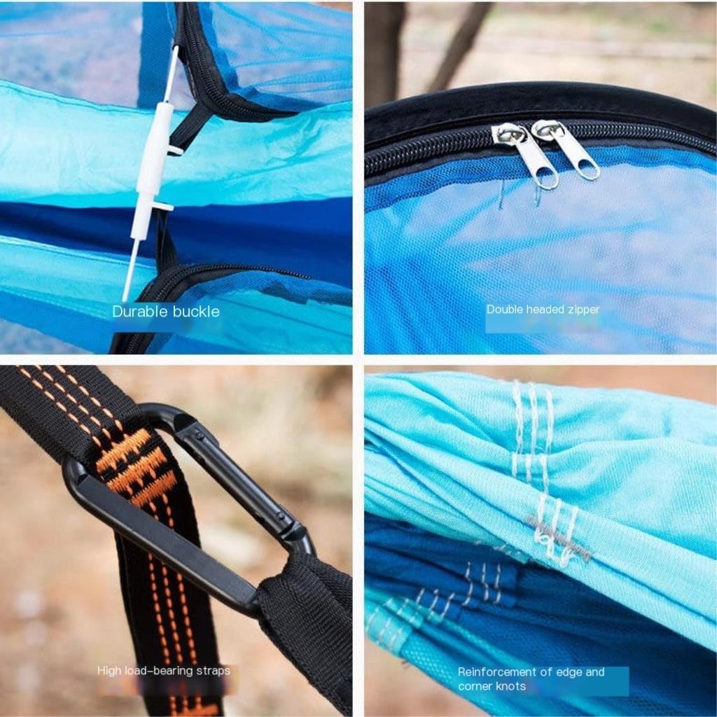 Moskitiera na zewnątrz, Hamak zewnętrzny Siatka spadochronowa Nylon Bawełniany Double Travel Camp 1 kg