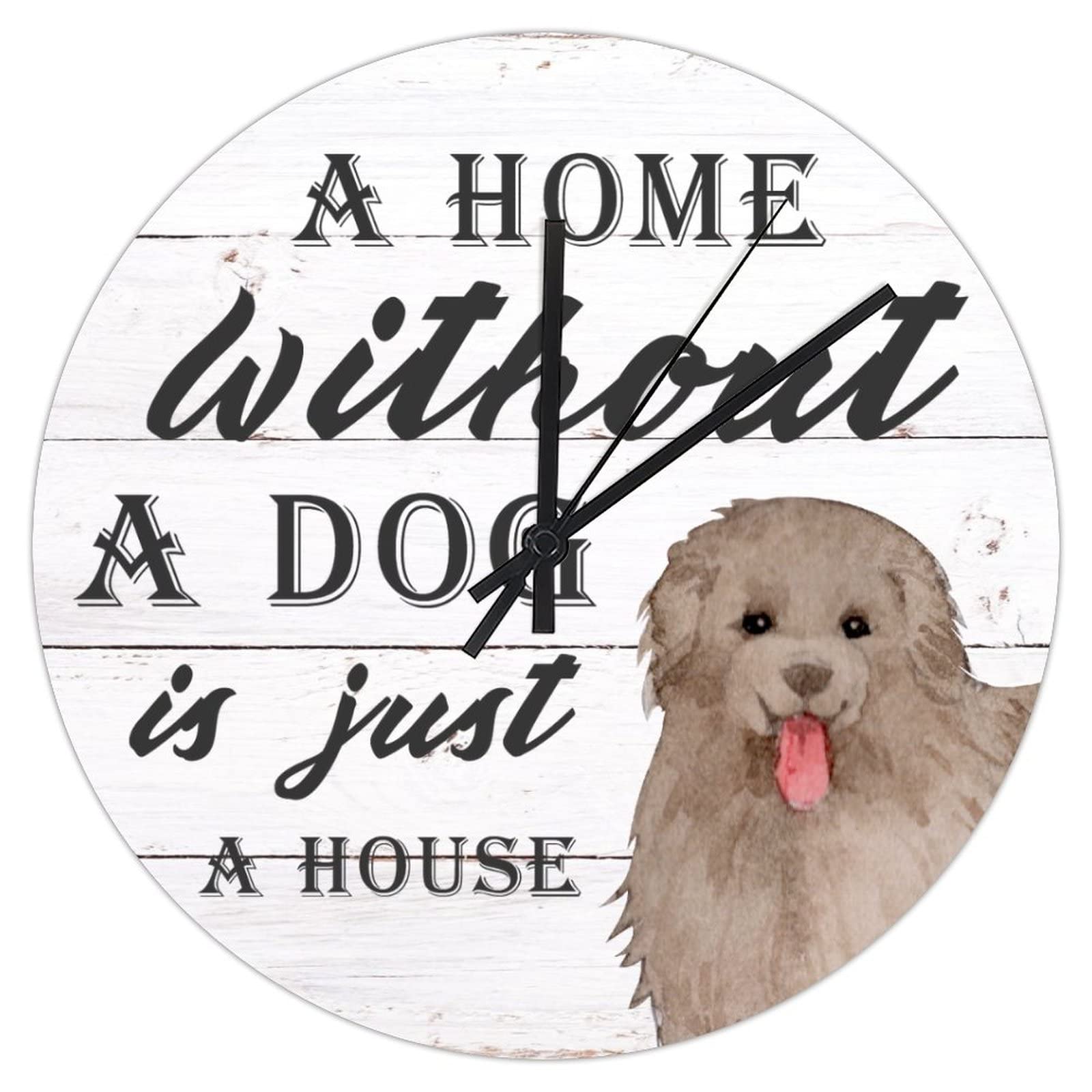 Horloge murale chien silencieuse pour décorer une cuisine ou une chambre