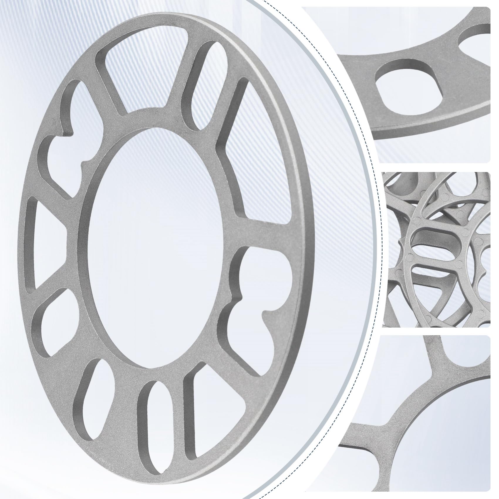 4 PièCes Entretoises de Roue en Aluminium Cales Plaque Entretoises de Roue Automatique 5Mm Goujon pour 4X100 4X114.3 5X100 5X108 5X114.3 5X120