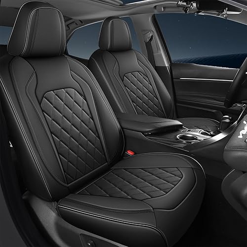 Miniatura 1 de FREESOO Juego completo de fundas de asiento de cuero, Toyota Camry Corolla de 5 asientos para automóviles, ajuste universal para la mayoría de
