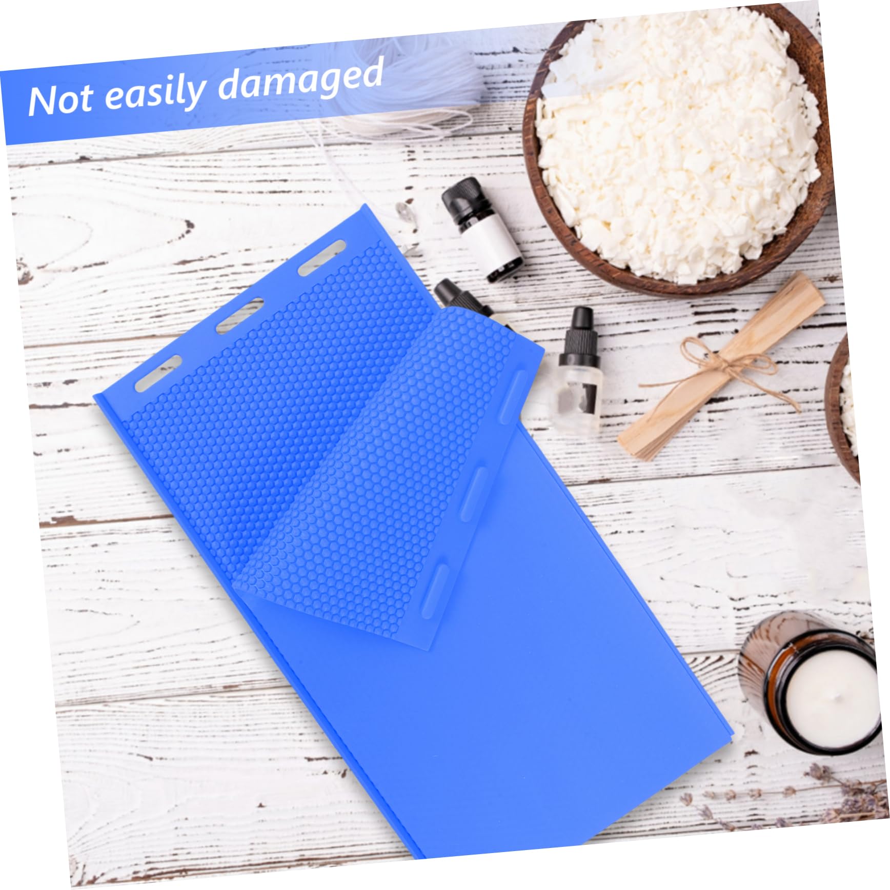 Moule en Silicone pour Feuilles de Cire Alvéolée Bleue, Flexible