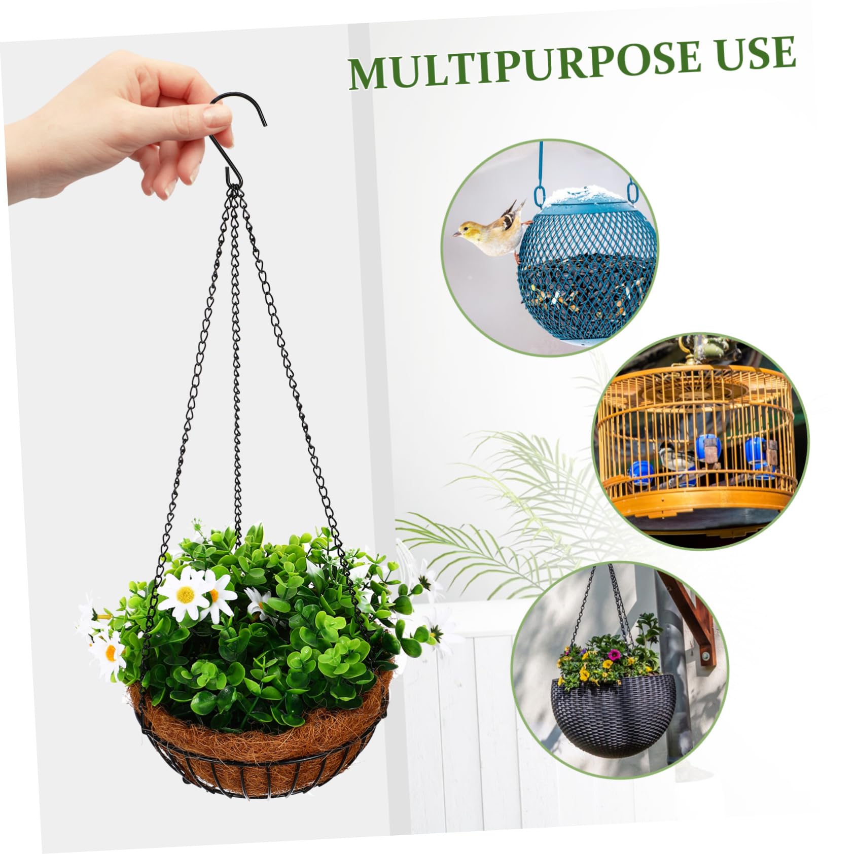 Toddmomy 5 Set Sospesa Per Fioriere Ganci Per Piante E Mangiatoie Per Uccelli Resistente Decorazione Per Ed Esterni 5 Pezzi*5