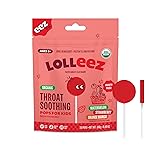 Lolleez Organic Lollipops for Kids Sore Throat Relief, Variety Pack Perfect for Soothing A Sore Throat While Tasting Great, Strawberry, Watermelon & Orange Mango, 28 Count