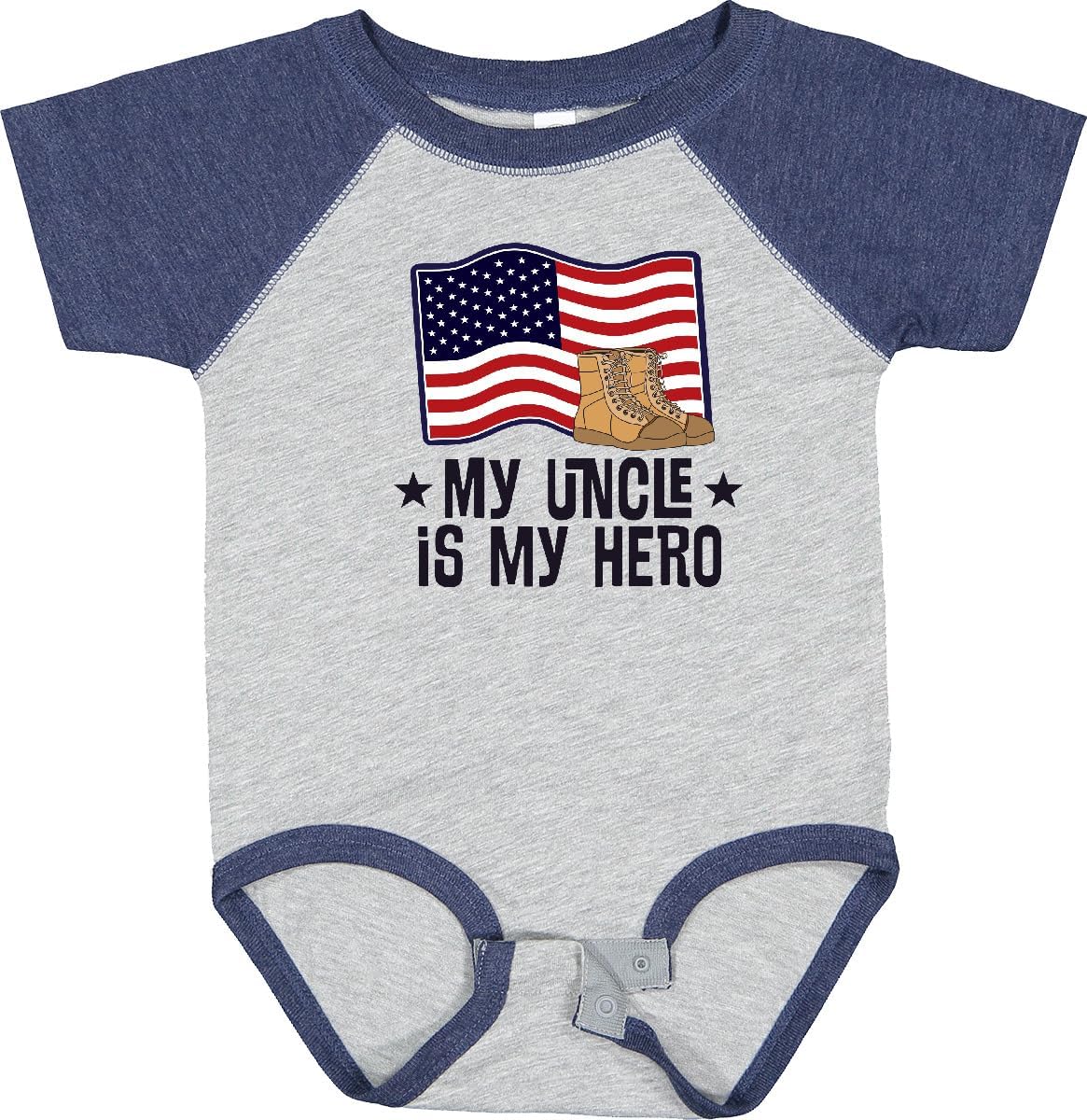 inktastic My Uncle Is My Hero Military Nephew Baby Bodysuit