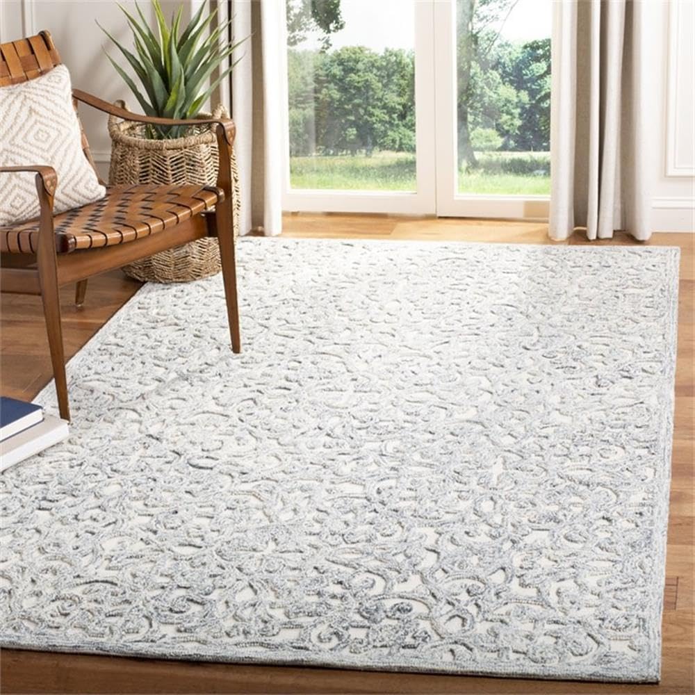 Ivory Hand-Tufted Wool 8' x 10' Area Rug