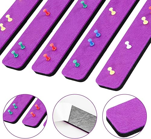 Miniatura 3 de Tablón de anuncios, tableros de corcho para paredes, tablero de corcho para oficina, tablones de anuncios para paredes (morado)