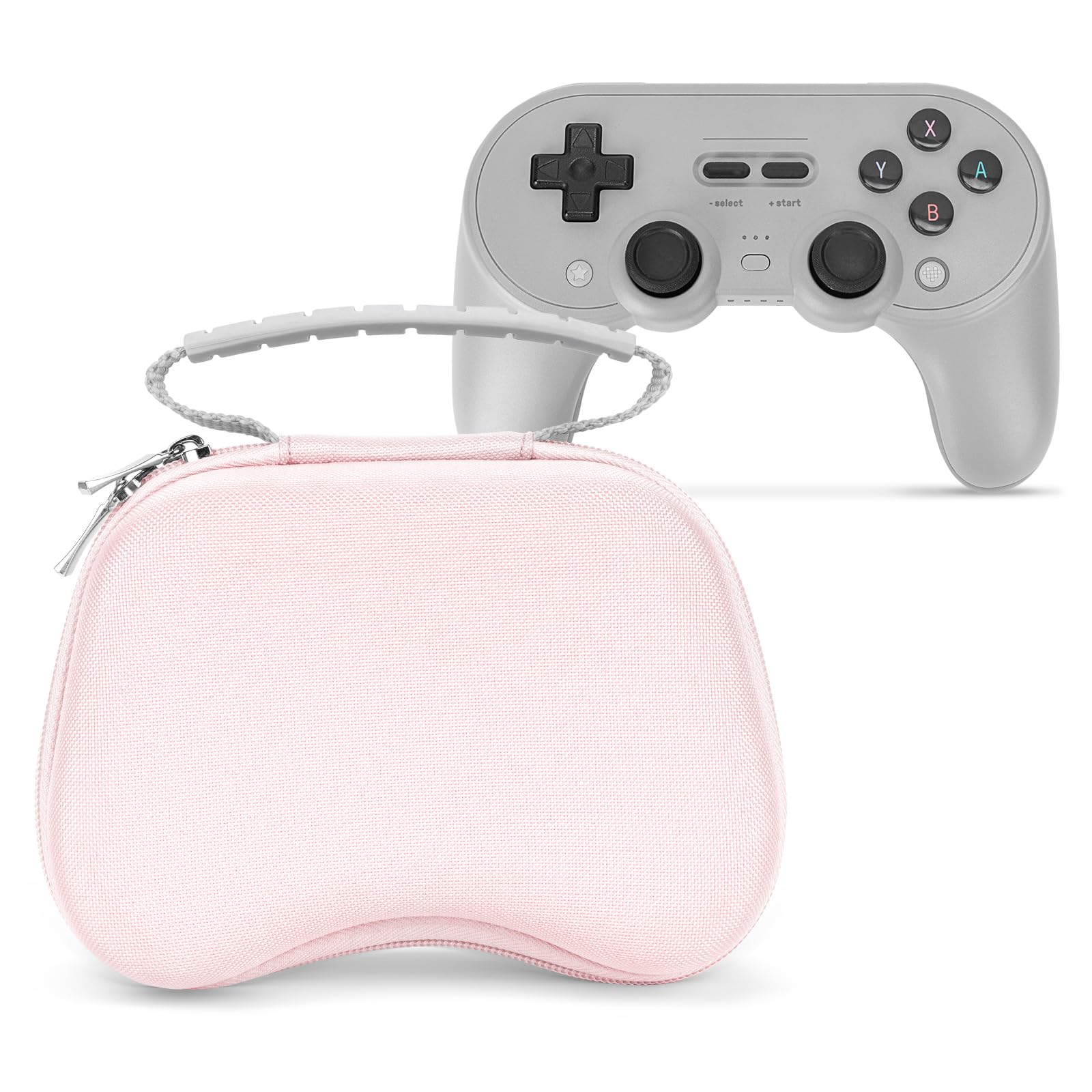 Linkidea Custodia rigida per controller da viaggio, compatibile con 8BitDo Pro 2/Ultimate Bluetooth/2.4G Dual Sense Wireless Controller Accessori da gioco, custodia protettiva per giochi (rosa), rosa