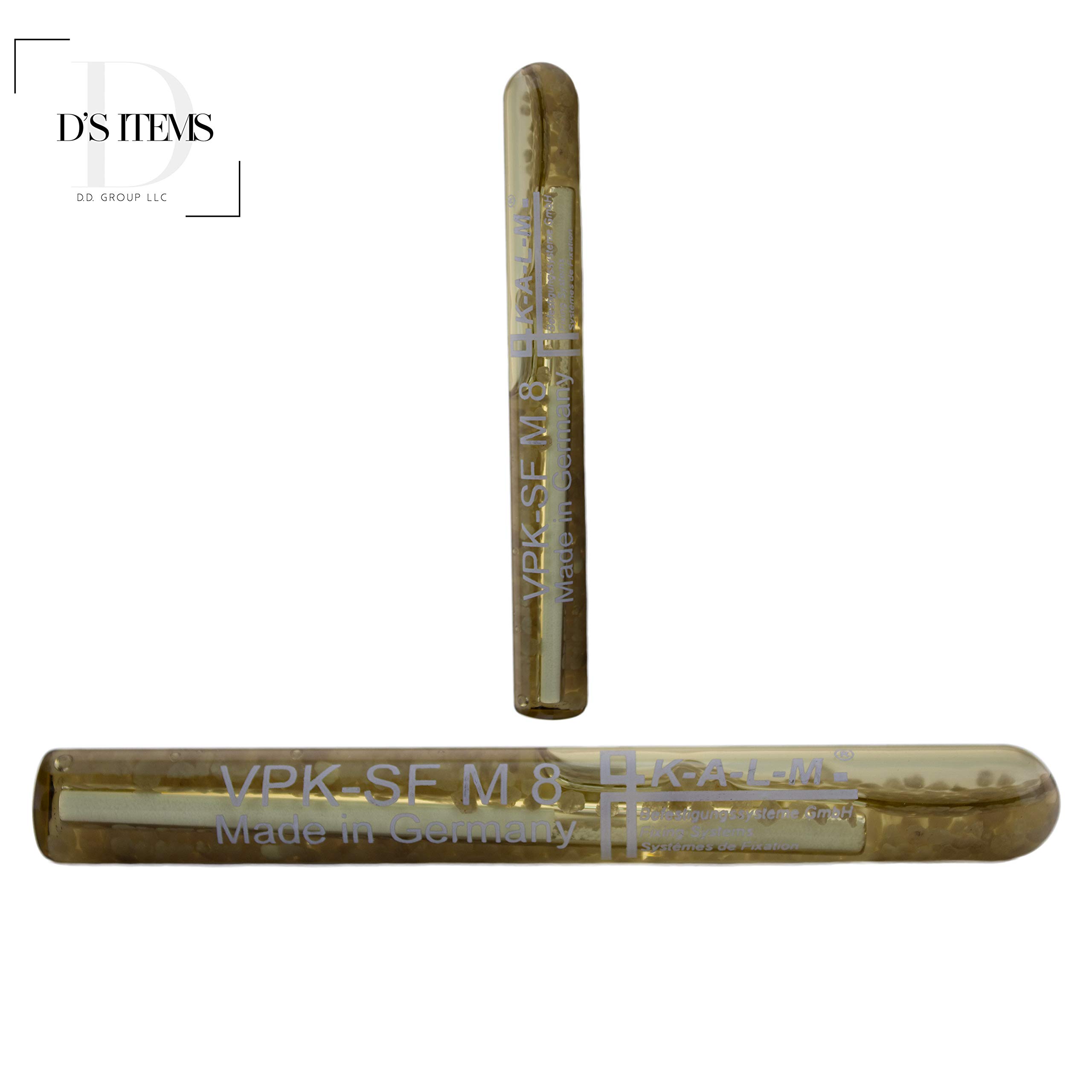 Verbundankerpatronen - 8 mm - [50 Stück] - | Reaktionspatronen mit ETA-Zulassung | Mörtelpatronen | 2K-Kunstharzmörtel [D´s Items®]