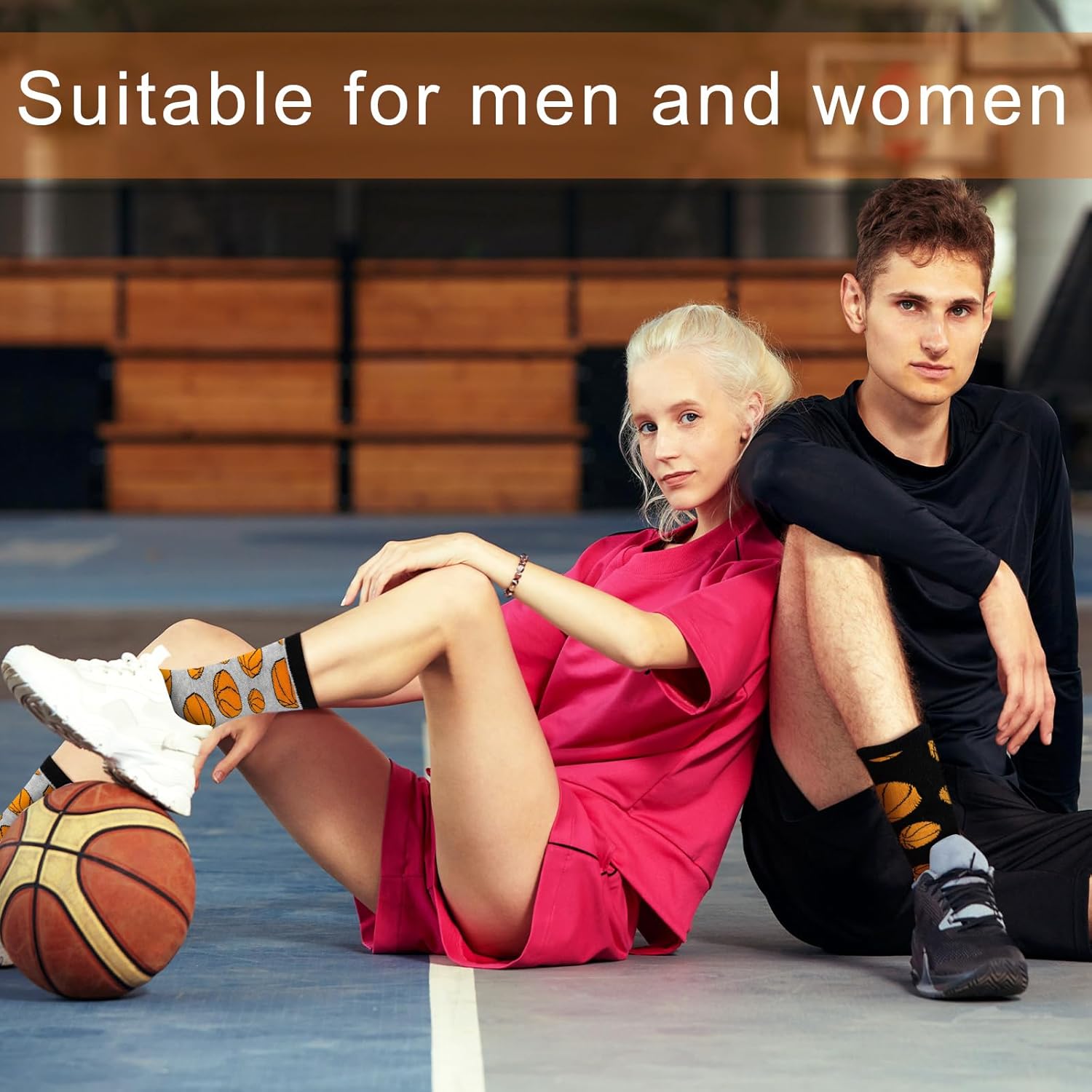 Cozypower 12 Pairs Basketball Volleyball Socks Novelty Casual Funny Stocking Sports Outdoors Socks Gifts for Women Men - Image 2