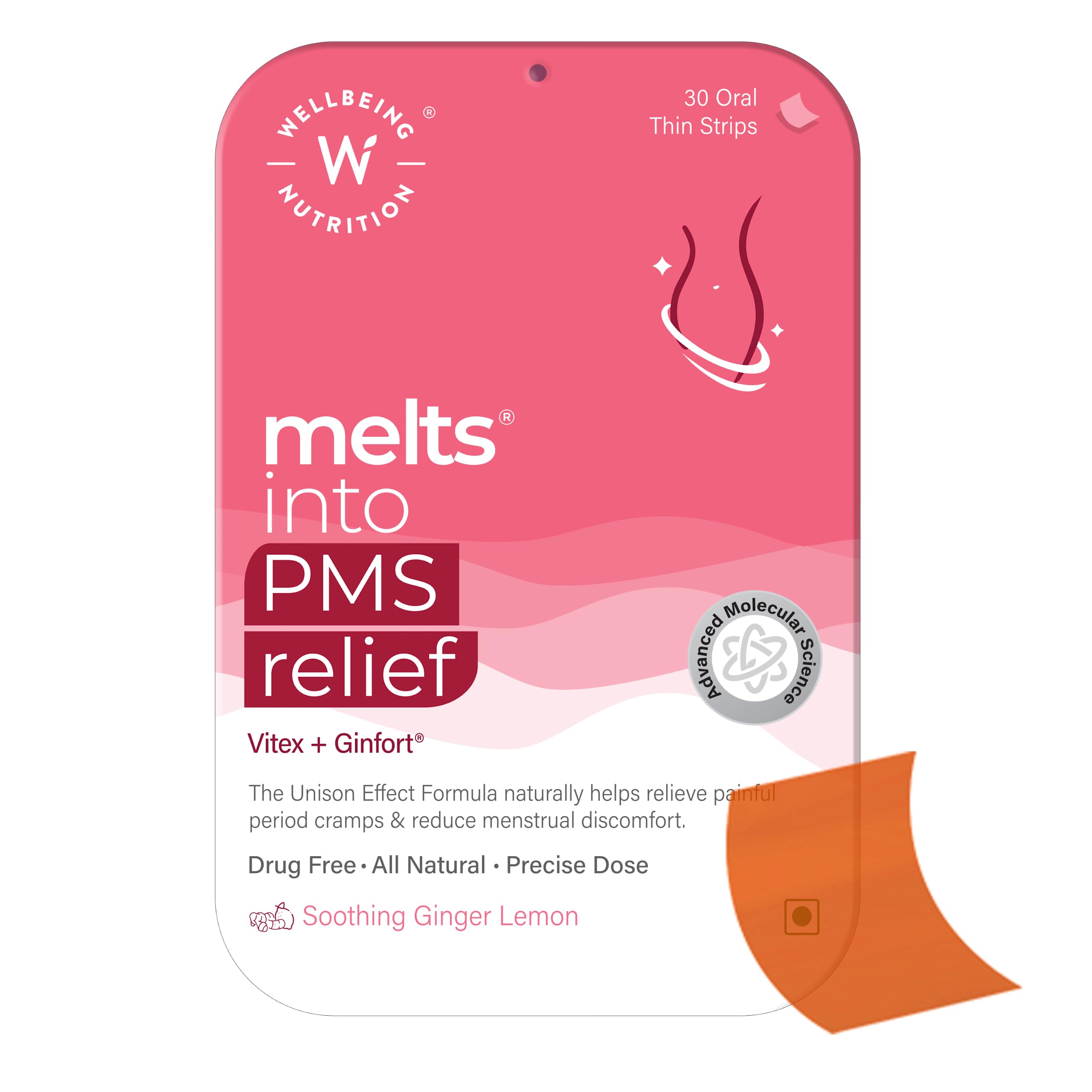 Wellbeing Nutrition melts PMS Relief | For Cramp Relief & Reduction in Period Symptoms like Bloating, Abdominal Discomfort, and Mood Swings (30 Oral Strips) (B0CHMY87K3) Amazon Price History, Amazon Price Tracker