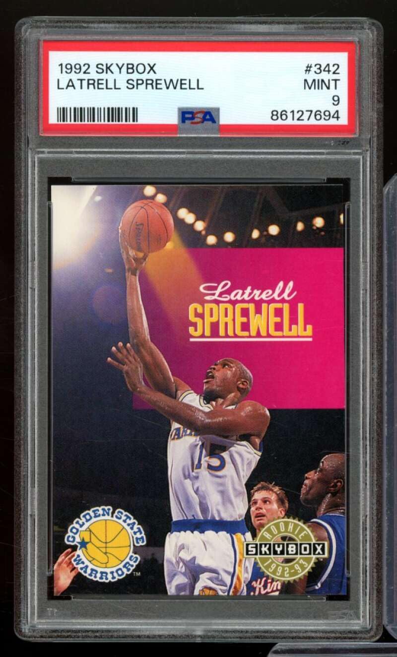 Amazon.com: Latrell Sprewell Rookie Card 1992-93 SkyBox #342 PSA 9