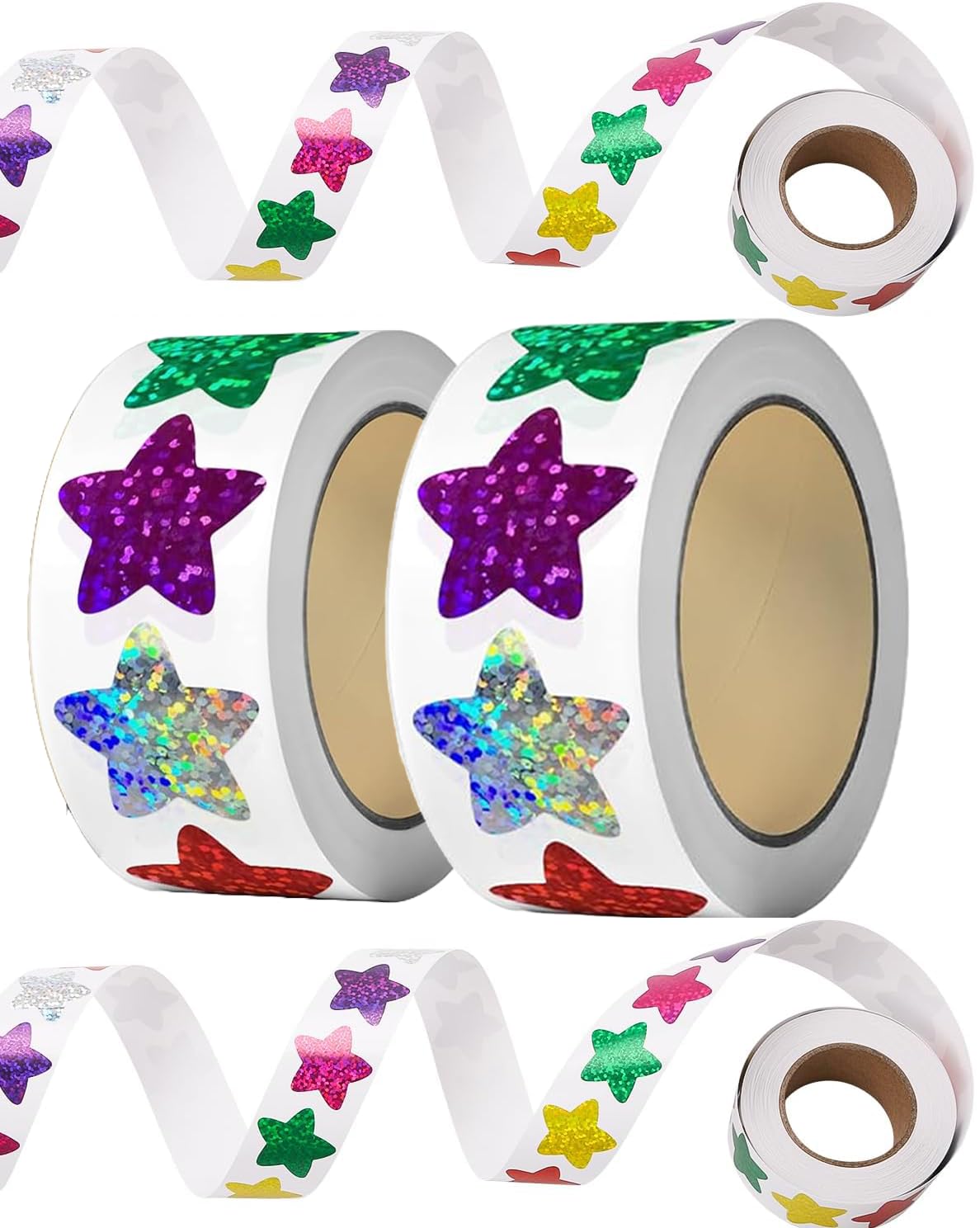Sticker Colorful Self Adhesive Star Stickers,1 inch/2.54cm Reward Sticker Labels for Kids and Teachers, Class Incentive Stickers Sparkly Star Shape Colorful Sparkly Stickers (Star*2rolls*500pcs) (B0D2W9Z6XC) Amazon Price History, Amazon Price Tracker