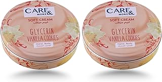 كريم غليسرين ناعم بالفانيليا والكوكيز من كير اند مور، 125 مل (عبوة من قطعتين)