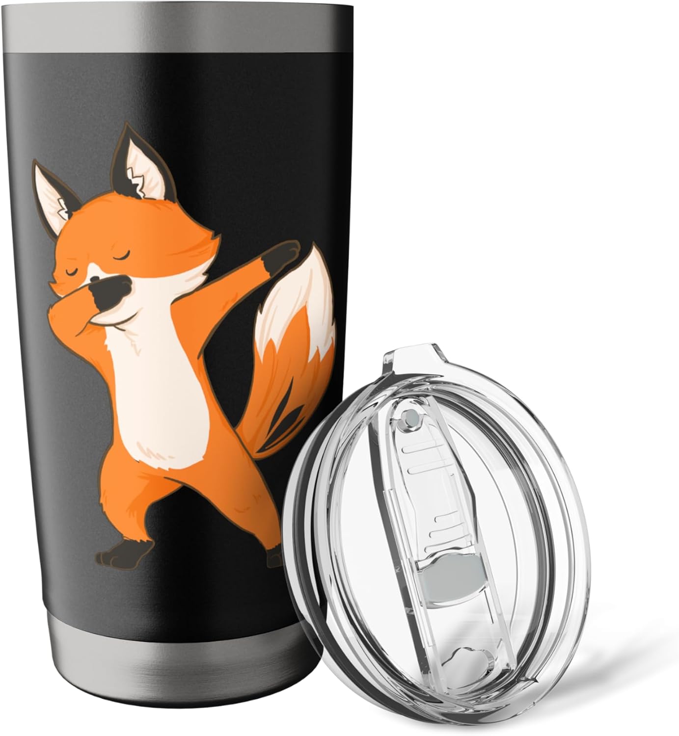 Dabbing Fox - Wildlife Animal Lover Zookeeper Stainless Steel Insulated Tumbler - Image 5