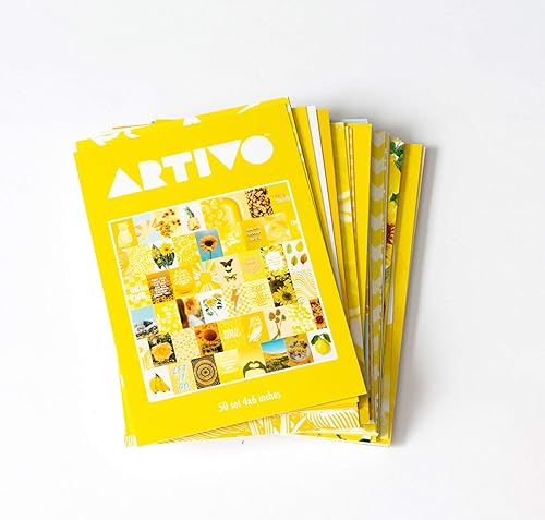 Miniatura 6 de Artivo Kit de collage de pared amarillo con imágenes estéticas, decoración amarilla de habitación para adolescentes, decoración de pared brillante,