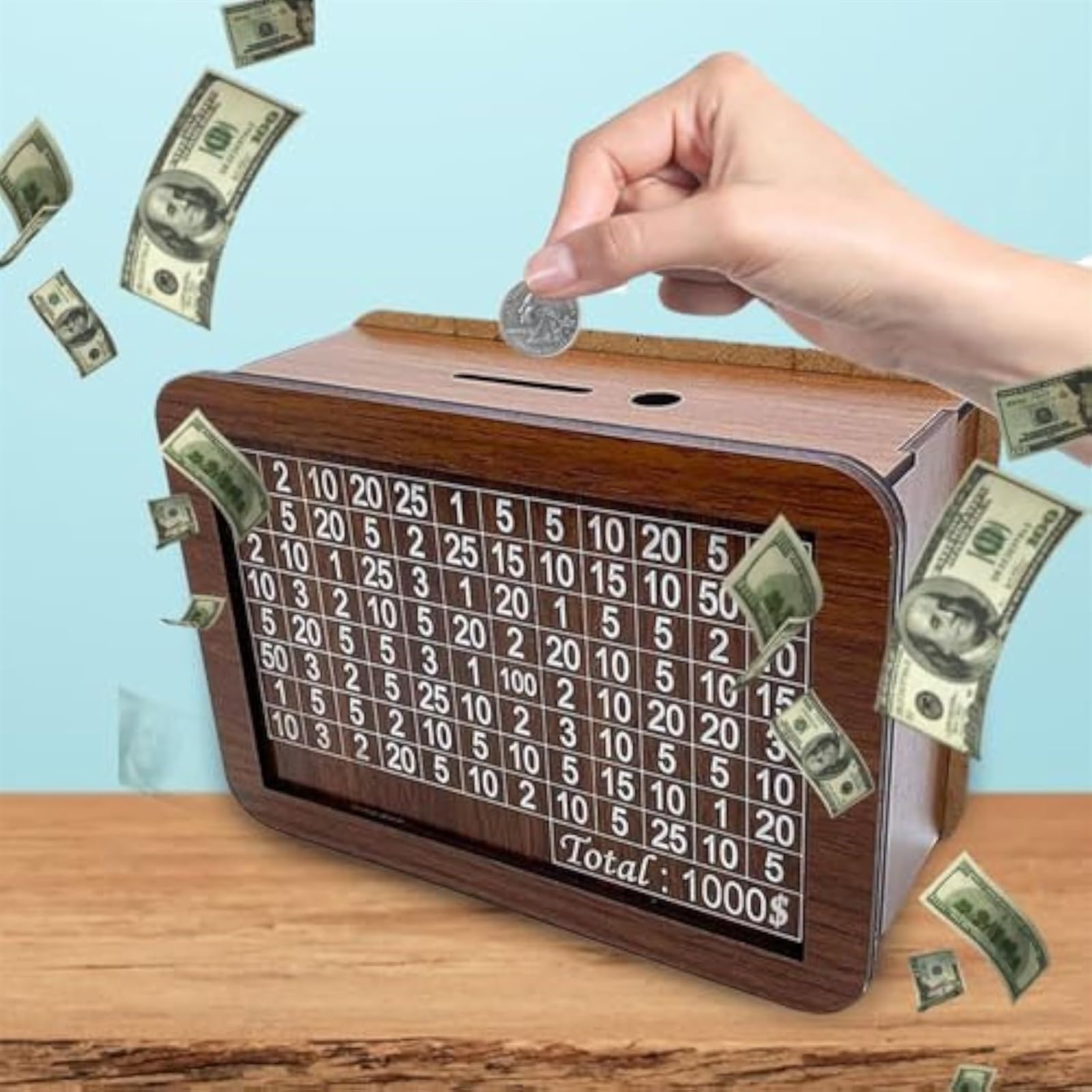 Dinero Ahorro Concepto De Ingresos Caja De Alcancía Rosa Dinero Volador Moneda Flotante Aislar Azul 238174 658