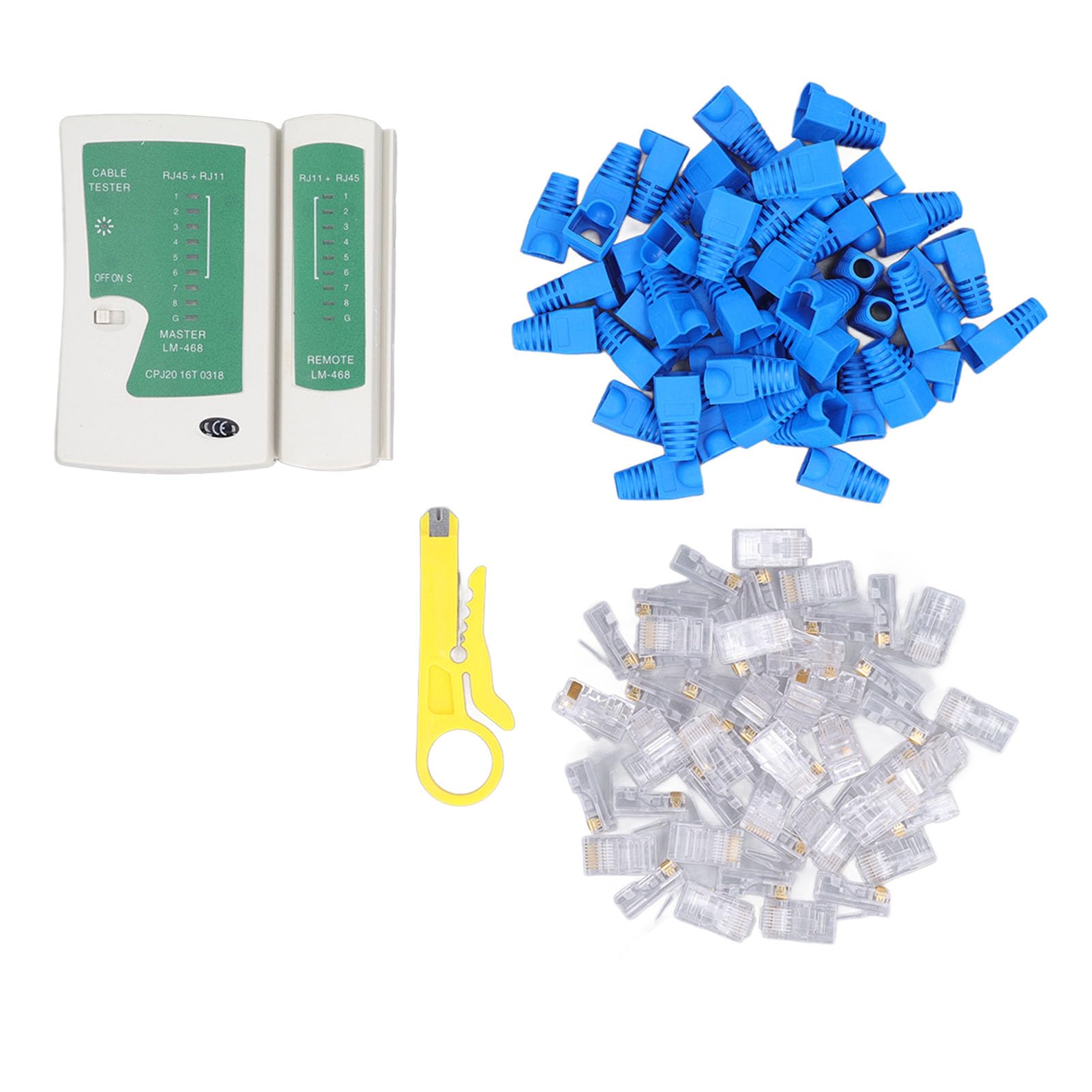 Crimpatrice per Cavi Dati, Superficie Anodizzata Nera Resistente Alla Ruggine Set di Crimpatura Ethernet Durevole Buona compatibilità Ampia Applicazione per l'installazione di