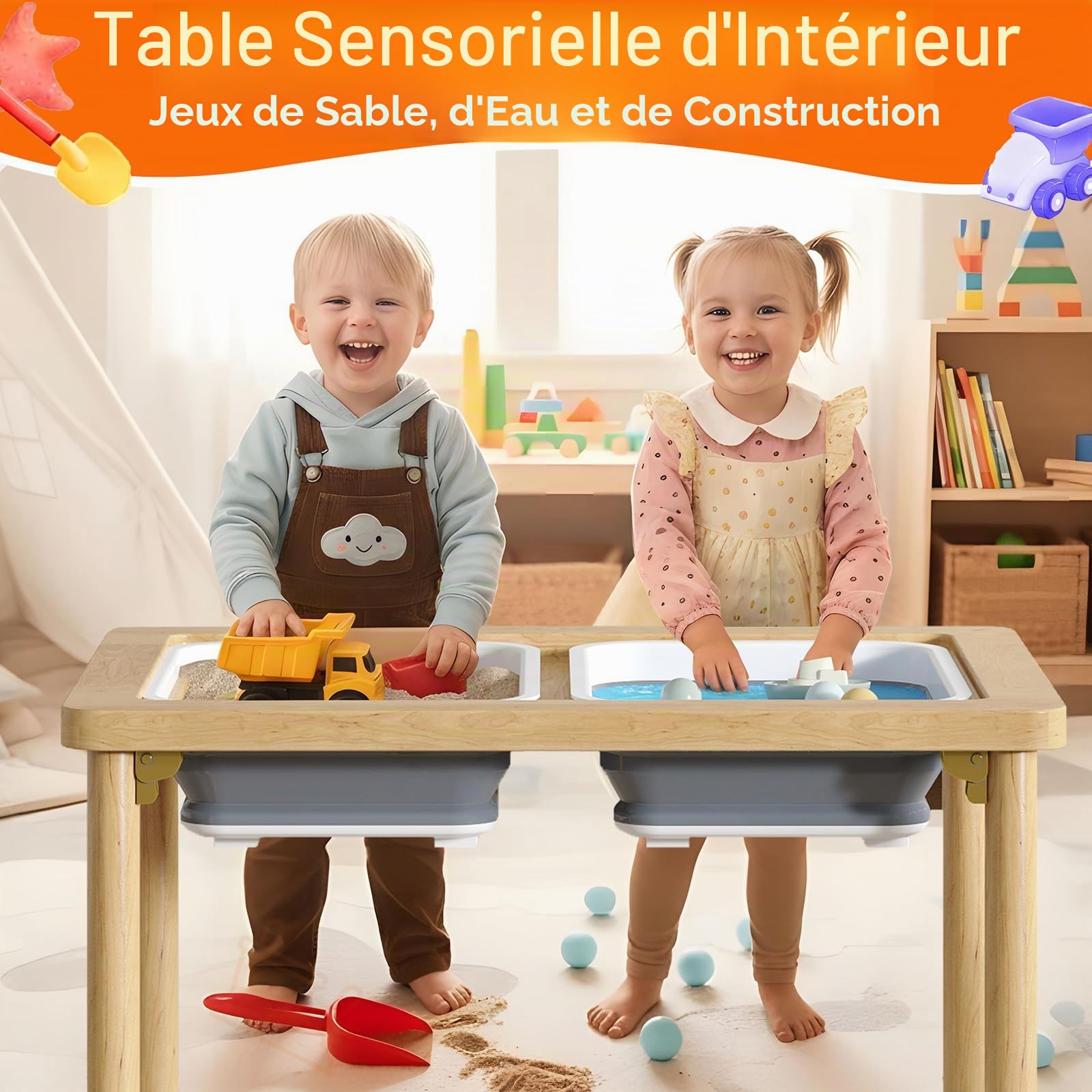 FUNLIO Table sensorielle Pliable