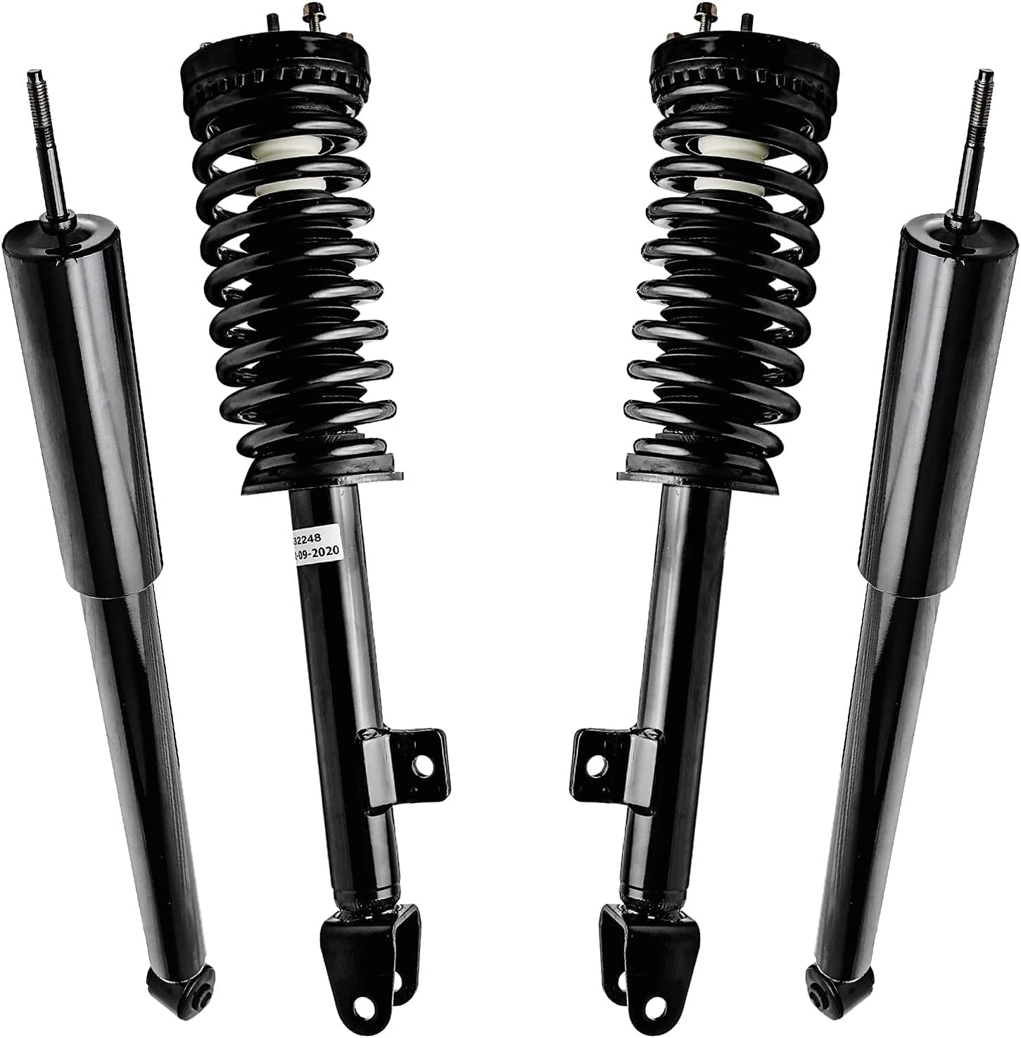 Detroit Axle - RWD Struts Shocks for 2005-2010 Chrysler 300 2006-2010 Dodge Charger 2005-2008 Magnum, Complete 2 Front Struts with Coil Spring 2 Rear Shock Absorbers Replacement