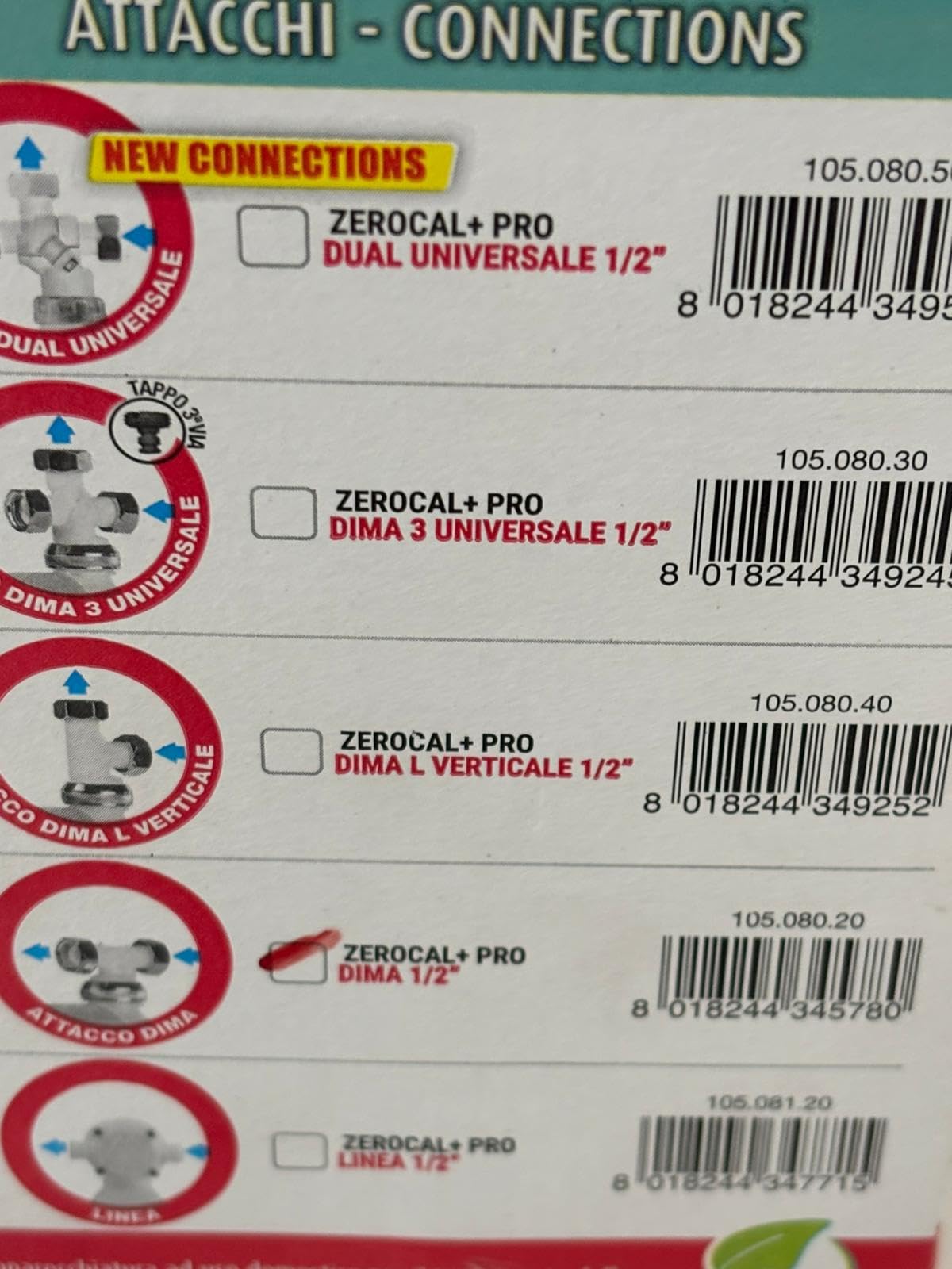 Dosatore Anticalcare liquido per Caldaia Gel Zerocal+ Pro dima dual da 1/2 pollice