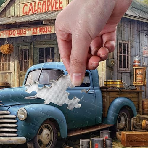 Miniatura 4 de Rompecabezas de camión de granja de 500 piezas para adultos, rompecabezas educativos de aprendizaje, juguetes familiares difíciles y desafiantes con