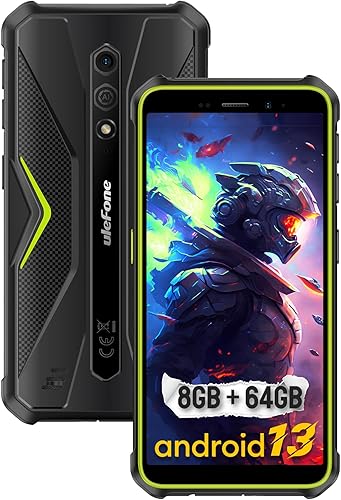 Ulefone 4G Rugged Phones Armor X12 Pro (2023), IP68IP69K, Android 13 8GB + 64GB, 13MP + 8MP, pantalla HD de 5.45 pulgadas, batería grande de 4860