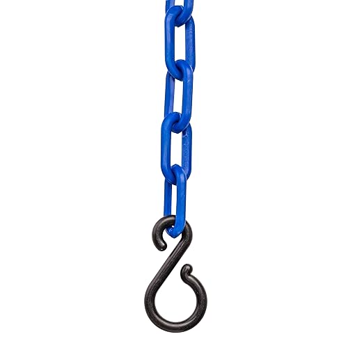 Miniatura 20 de US Weight Cadena de plástico verde de seguridad de 2 x 25 pies con tecnología SunShield resistente a los rayos UV, eslabones de cadena de plástico